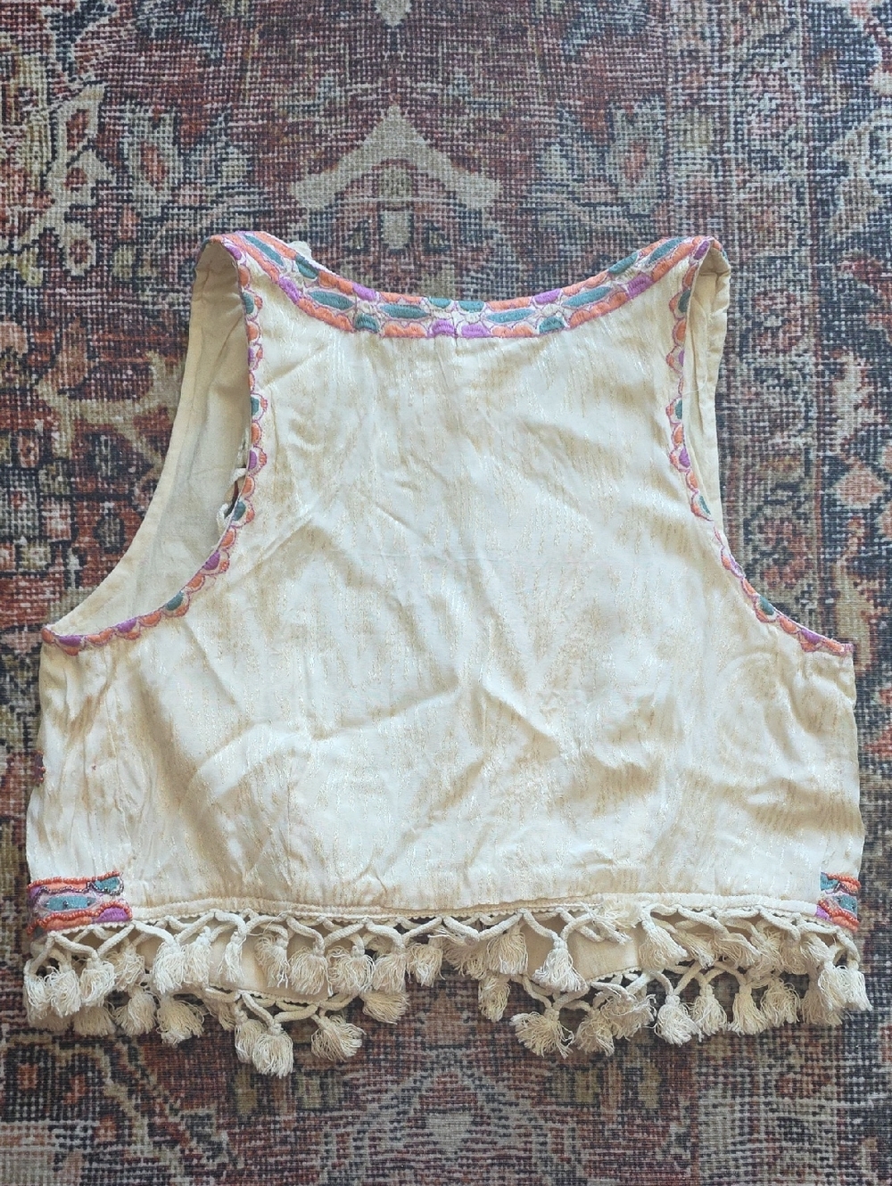 NWT NEKANE | $118 Drea Tasseled Boho Vest - Picture 5 of 9